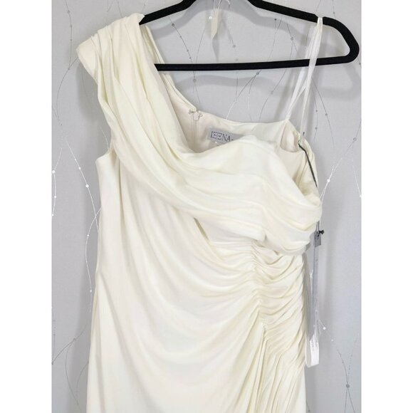 NWT Leena for Mac Duggal White Off Shoulder Tea Length Gown $298 - Picture 6 of 15